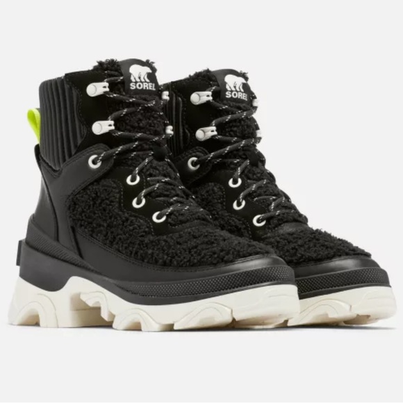 Sorel Shoes - Sorel Brex Boot Cozy Lace in Black, Sea Salt